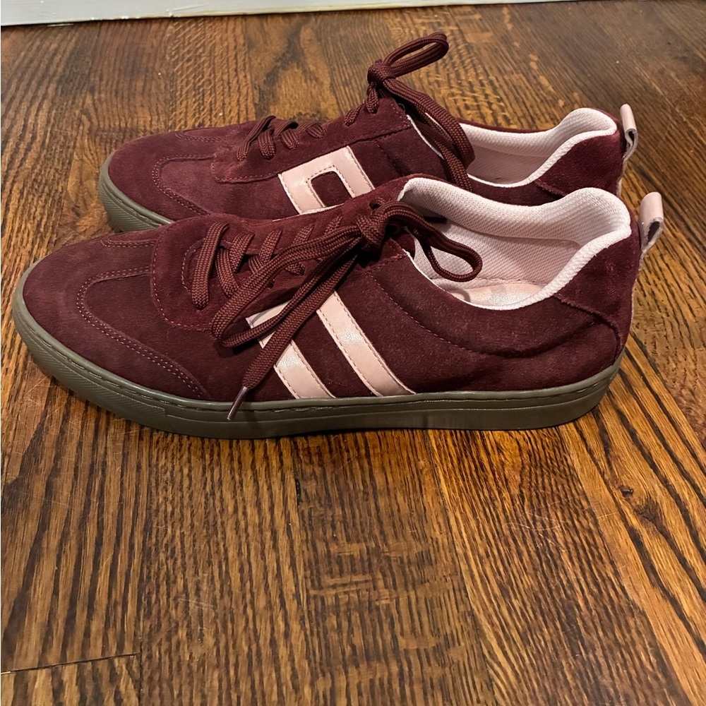 Marshalls Women's Brown and Pink Suede Sneakers - Picture 4 of 7